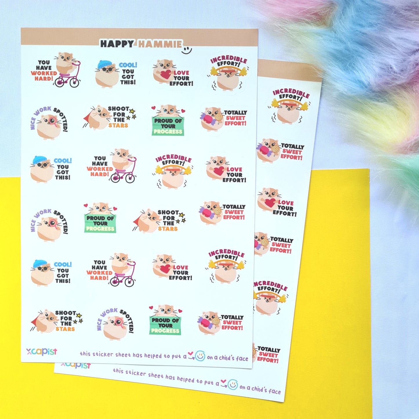 Happy Hammie Reward Sticker Sheet