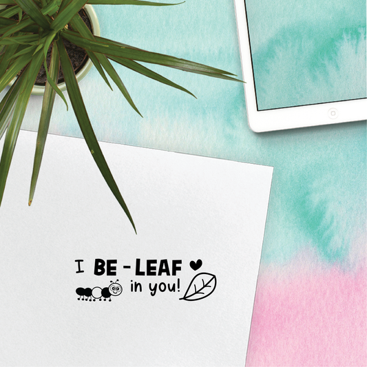 Pun Stamp : I Be-Leaf in You