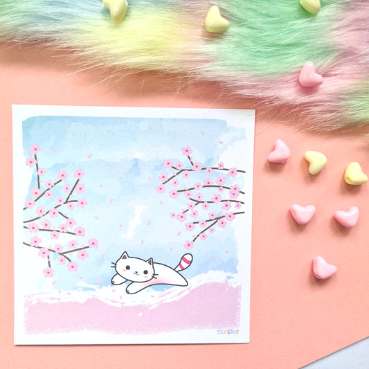 Rac-Cat In Spring Art Print